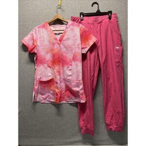 Maevn Women's Size Small Bottoms. XSmall Top. Pink Prints